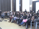 Students waiting for the talks to start